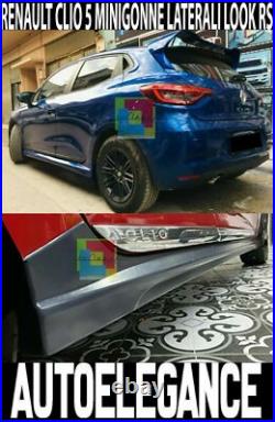 0641 Renault Clio 5 V 2019+ 5 Portes Minigonnes Laterales En Abs / Look Sport Rs