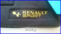 4 tapis d'origine Renault Clio 3 (2005-2012) Sport RS GT logo jaune