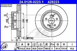 Ate Jeu De 2 Disques De Frein Avant Renault Clio III 2.0 16v Sport, Megane II 2.0