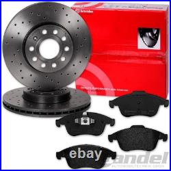 BREMBO Perforé Disques + Revêtements Avant Convient pour Renault Clio 4 1,6 Rs