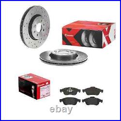 BREMBO Sport Disques de Frein + Revêtements Avant Convient pour Renault Clio 5 V