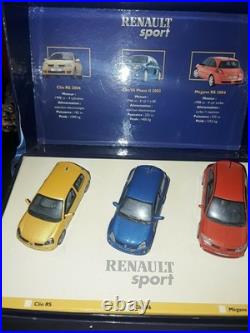 Coffret Renault Sport Clio Rs 2004 Clio V6 Phase 2 2003 Megane Rs 2004 Uh 1/43