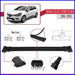 Compatible avec Renault Clio SPORT TOURER 2013-2020 Barres de Toit FLY Modèle