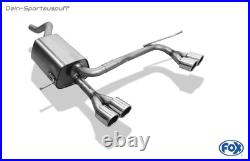 FOX Acier Inoxydable Duplex Échappement Sport Renault Clio 4 GT-Line 2x76mm Rond