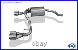 FOX Acier Inoxydable Duplex Échappement Sport Renault Clio 4 GT-Line 2x76mm Rond