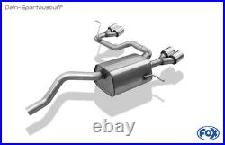 FOX Acier Inoxydable Duplex Échappement Sport Renault Clio 4 GT-Line 2x76mm Rond