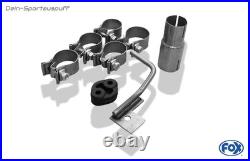 FOX Acier Inoxydable Duplex Échappement Sport Renault Clio 4 GT-Line 2x76mm Rond