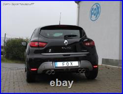 FOX Acier Inoxydable Duplex Échappement Sport Renault Clio 4 GT-Line 2x76mm Rond