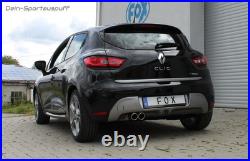 FOX Acier Inoxydable Échappement Sport Renault Clio 4 Gt-Ligne 2x76mm Rond Roulé