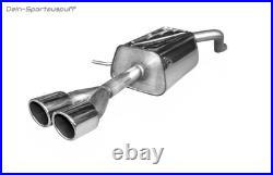 FOX Acier Inoxydable Échappement Sport Renault Clio 4 Gt-Ligne 2x76mm Rond Roulé