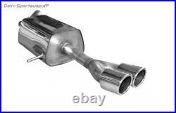 FOX Acier Inoxydable Échappement Sport Renault Clio 4 Gt-Ligne 2x76mm Rond Roulé