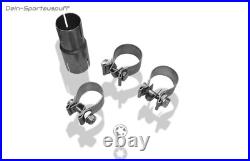 FOX Acier Inoxydable Échappement Sport Renault Clio 4 Gt-Ligne 2x76mm Rond Roulé