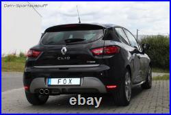 FOX Acier Inoxydable Échappement Sport Renault Clio 4 Gt-Ligne 2x76mm Rond Roulé