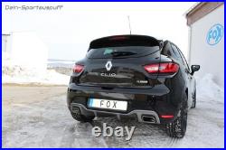 FOX Duplex Échappement Sport Renault Clio 4 RS Droite-Gauche Pour Orig. Sortie
