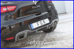 FOX Duplex Échappement Sport Renault Clio 4 RS Droite-Gauche Pour Orig. Sortie