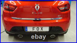 Fox Duplex Échappement Sport Ovale Inclinées Chaque 115x85 MM pour Renault Clio