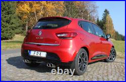 Fox Duplex Échappement Sport Silencieux pour Renault Clio IV 0.9l 1.2l 54kW 1.5l