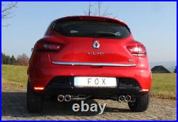 Fox Duplex Échappement Sport Silencieux pour Renault Clio IV 0.9l 1.2l 54kW 1.5l