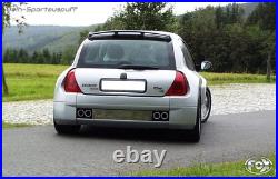 Fox Duplex Sport Échappement Renault Clio 2 Type B V6 2x76mm Rond Enroulé Droit
