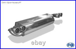 Fox Duplex Sport Échappement Renault Clio 2 Type B V6 2x76mm Rond Enroulé Droit