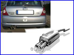 Fox Silencieux Sport Renault Clio 2 Type B 2.0L 16V 2x80 Rond Avec Abs