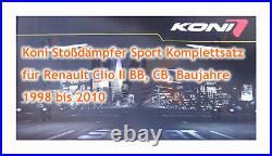 Koni Amortisseur Sport pour Renault Clio II BB, CB (1998-2010)