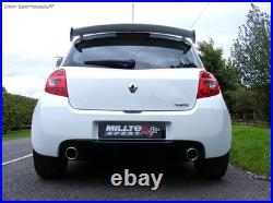 Milltek Duplex Système d'échappement sport depuis la Cat. Renault Clio 3 2.0l Rs