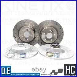 Pour Renault Clio Sport 2.0 Rs 16V 197 200 Avant Arrière Perforé Frein Disques