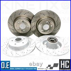 Pour Renault Clio Sport 2.0 Rs 16V 197 200 Avant Arrière Perforé Frein Disques