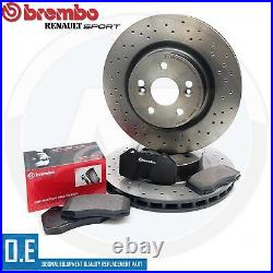 Pour Renault Clio Sport Rs 197 MK3 Avant Perforé Brembo Frein Disques & Patins