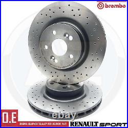 Pour Renault Clio Sport Rs 197 MK3 Avant Perforé Brembo Frein Disques & Patins