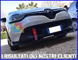 Renault Clio IV 2012- Lame Sous Pare-chocs Avant En Abs Look Sport Rs Noir