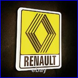 Renault Sport LED Illuminé Mural Allumer Garage Signe Automobilia Clio Megane