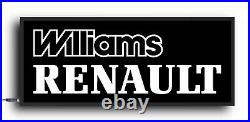 Renault Williams Badge Emblème LED Illuminé Light Up Garage Signe Clio F1 Sport