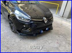 Séparateur 3 Pièces Adapté Pour Renault Clio 4 Look Noir Brillant Design Sport