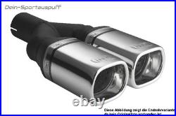 Ulter Échappement Sport Renault Clio 3 05- 2x80x65mm Rectangulaire Roulé Juste