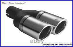 Ulter Silencieux Sport Pour Renault CLIO 3 05- 2x70mm Rond Enroulé Biseauté