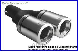 Ulter Silencieux Sport Pour Renault CLIO 3 05- 2x80mm Rond Enroulé Droit